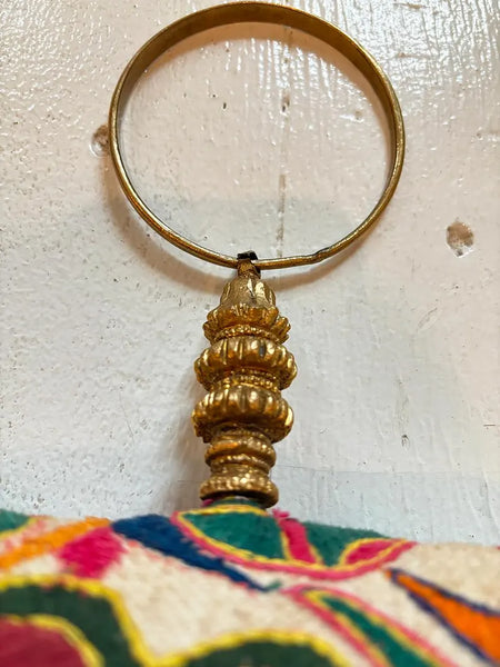 1960's Banjara Brass Ring Box Clutch