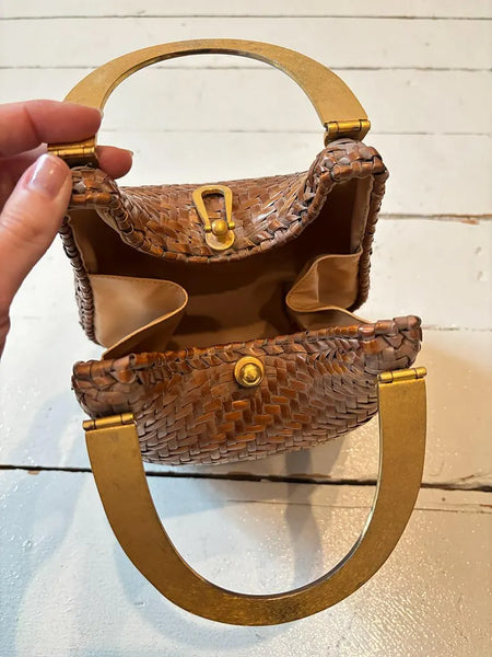1950's Woven Koret Metal Handle Purse