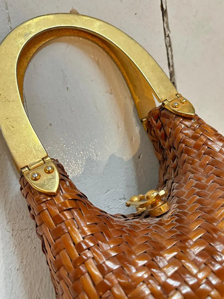 1950's Woven Koret Metal Handle Purse