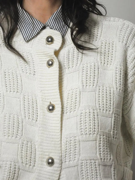 90's Cropped Cotton Cardigan