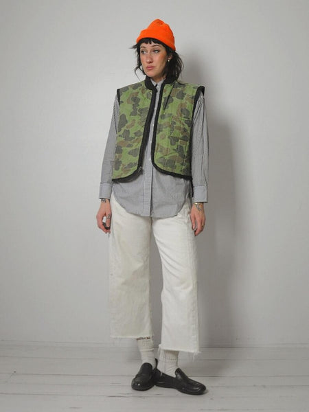 1970's Camouflage Quilted Hunting Vest