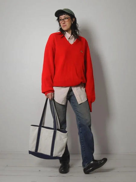 1980's Red Lacoste Sweater
