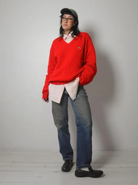 1980's Red Lacoste Sweater