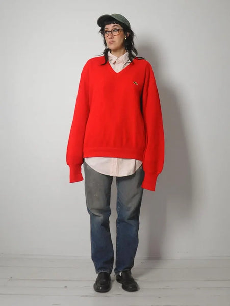 1980's Red Lacoste Sweater