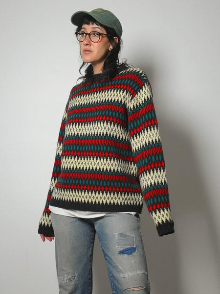 1950's Swiss Fairisle Striped Sweater