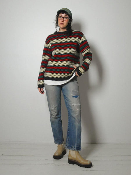 1950's Swiss Fairisle Striped Sweater