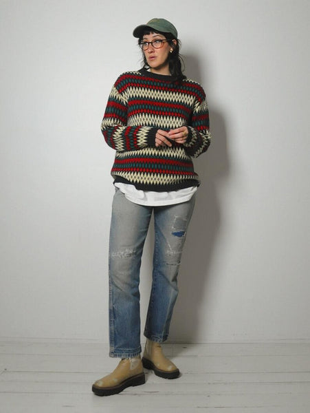 1950's Swiss Fairisle Striped Sweater