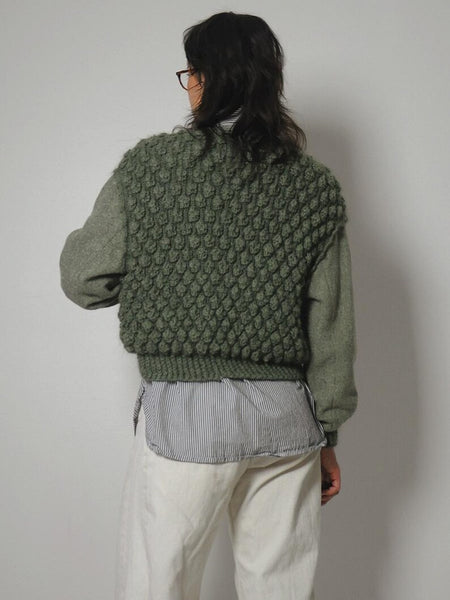 1970's Bubble Knit Sweater Jacket