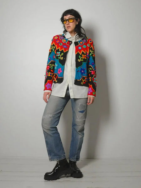 1990's Michael Simon Art Cardigan