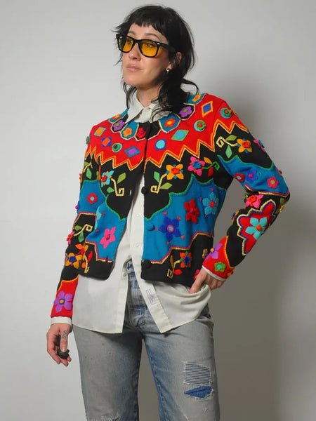 1990's Michael Simon Art Cardigan
