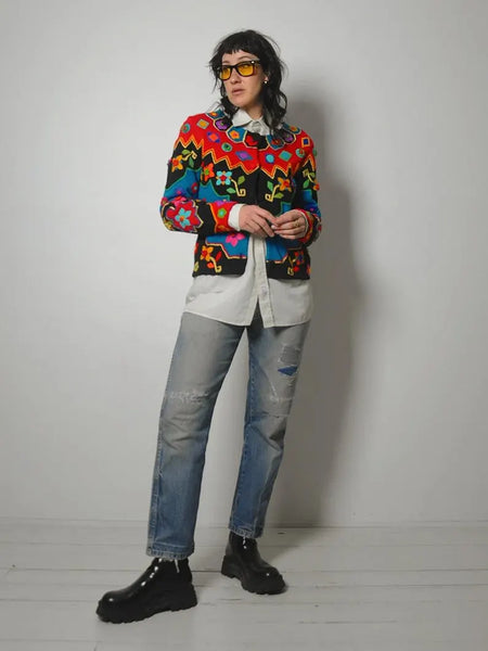 1990's Michael Simon Art Cardigan