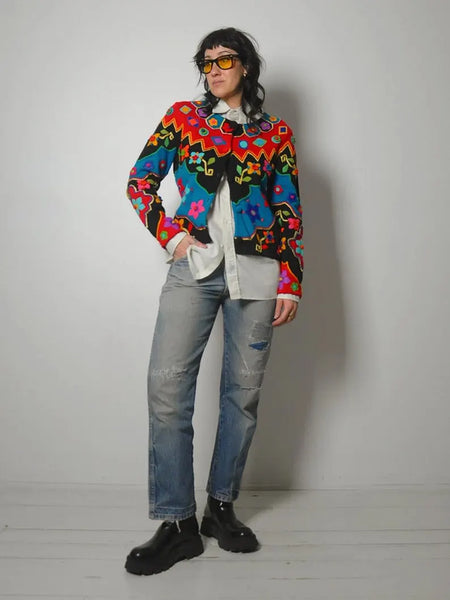 1990's Michael Simon Art Cardigan