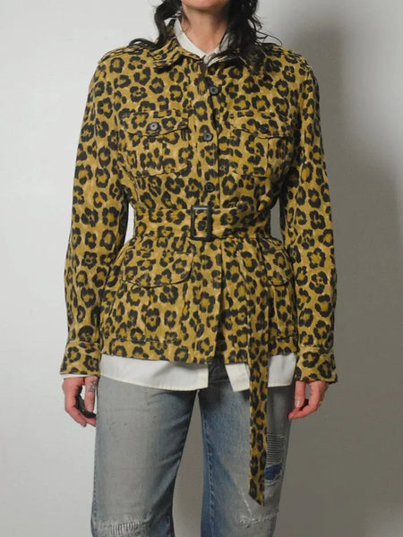80's Ralph Lauren Leopard Linen Jacket