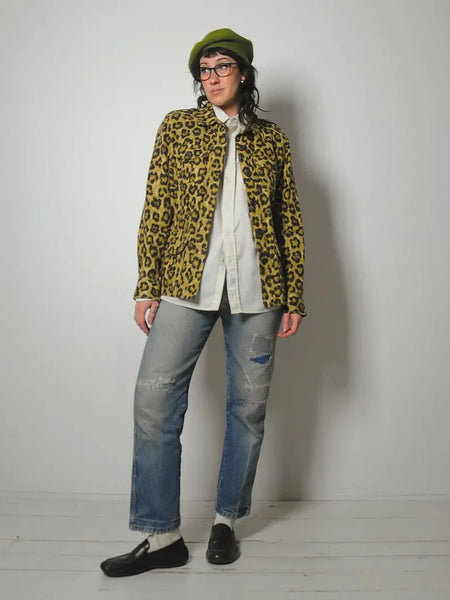 80's Ralph Lauren Leopard Linen Jacket