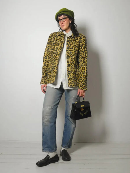 80's Ralph Lauren Leopard Linen Jacket