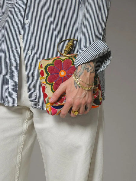 1960's Banjara Brass Ring Box Clutch