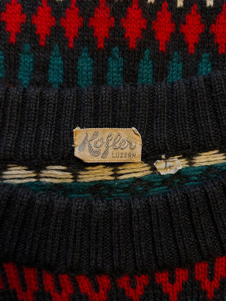 1950's Swiss Fairisle Striped Sweater