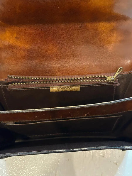 1960's Italian Coco Leather Rivet Bag