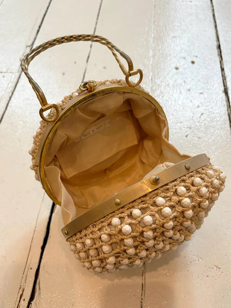 1960's Italian Beaded Box Bag