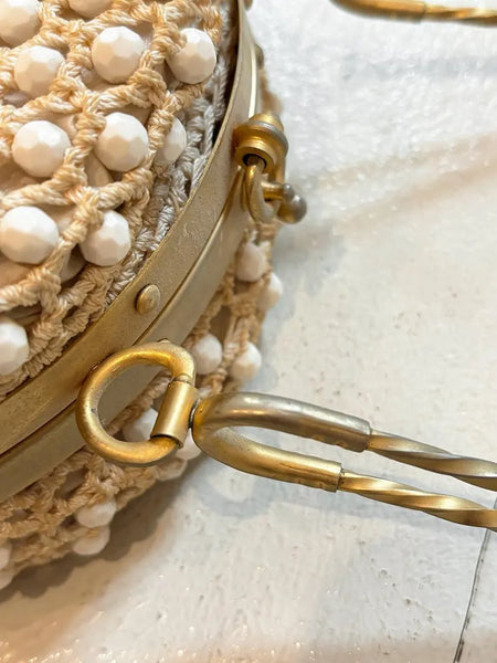 1960's Italian Beaded Box Bag