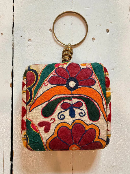 1960's Banjara Brass Ring Box Clutch