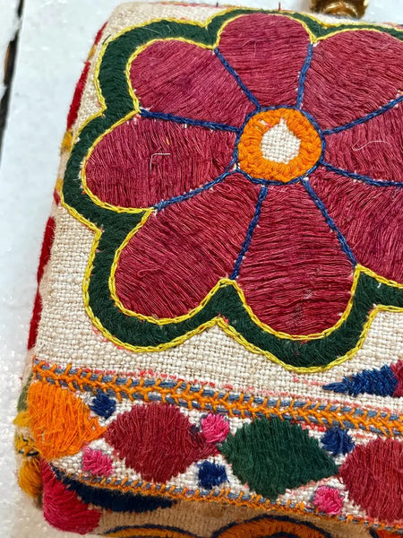 1960's Banjara Brass Ring Box Clutch