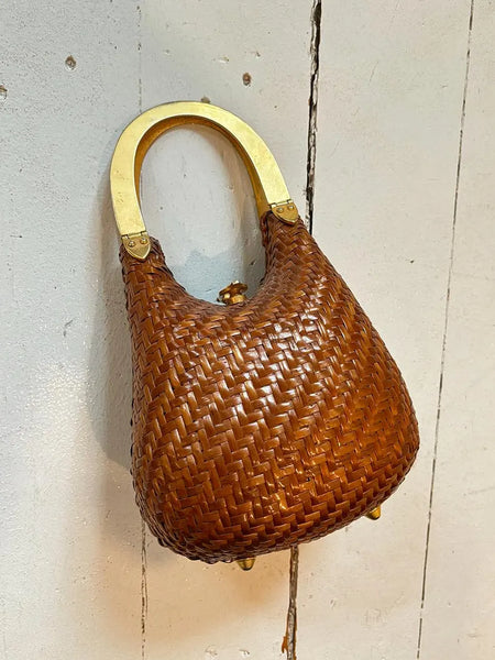 1950's Woven Koret Metal Handle Purse