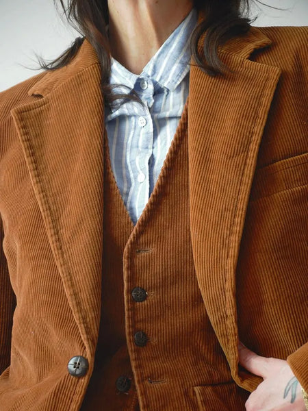 1970's Brown Corduroy 3 Piece Suit