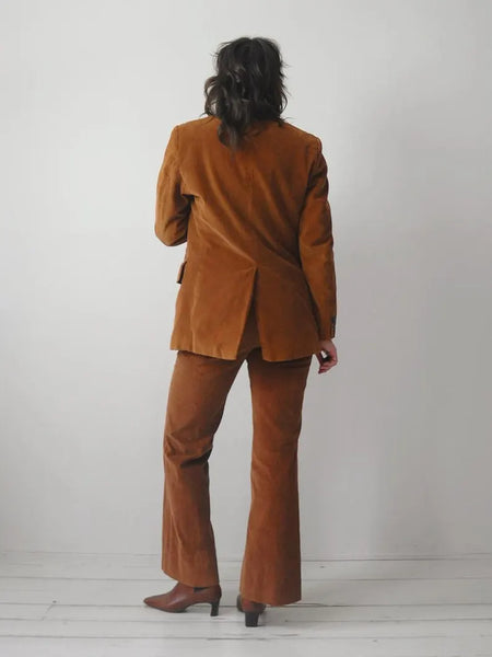 1970's Brown Corduroy 3 Piece Suit