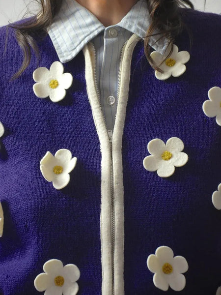 1950's 3D Daisy Cardigan
