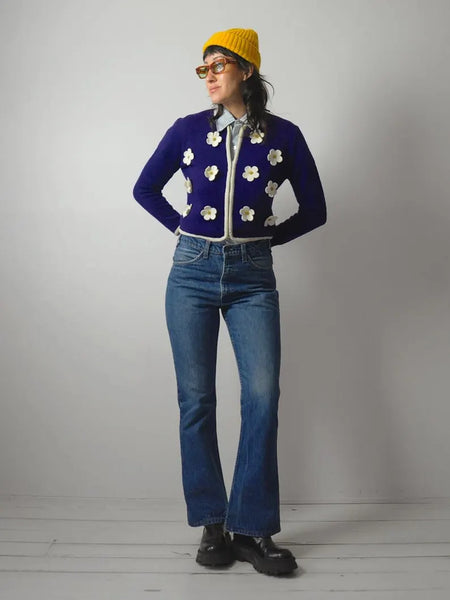 1950's 3D Daisy Cardigan