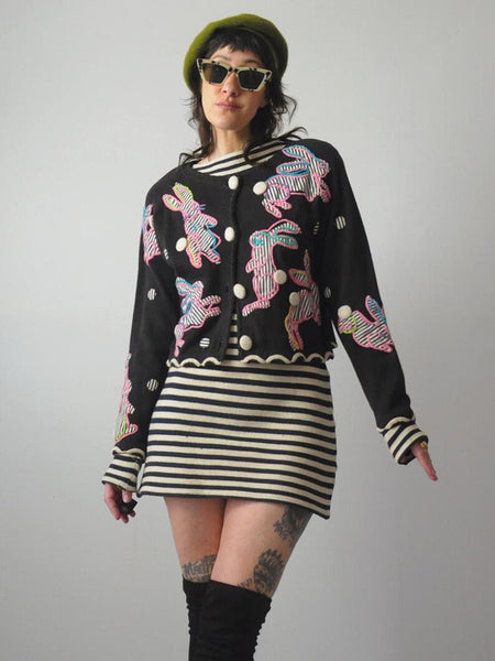 1995 Michael Simon Bunny Cardigan