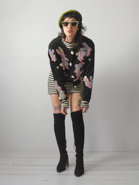 1995 Michael Simon Bunny Cardigan