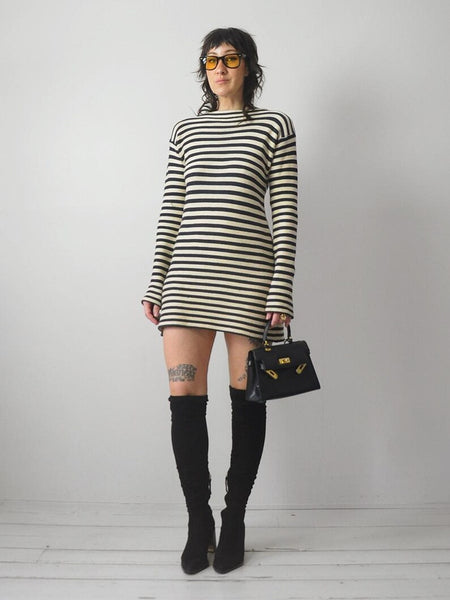 60's French Terry Striped Sailor Dress