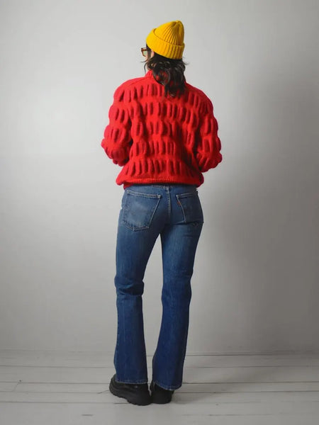 Basketweave Bubble Knit Sweater Jacket