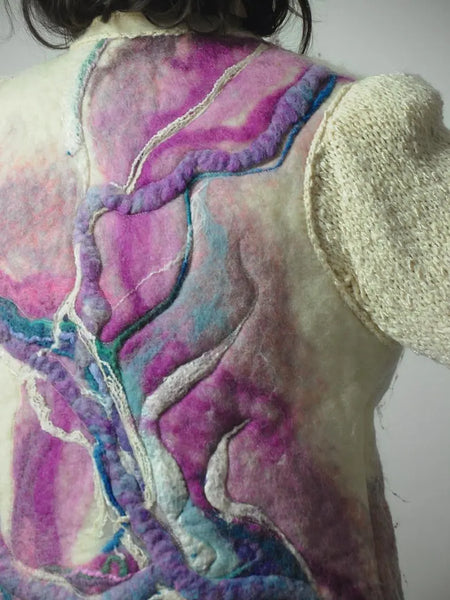 Rare Cynthia Boyer Fiber Art Felted Jacket