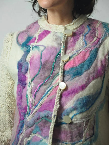 Rare Cynthia Boyer Fiber Art Felted Jacket