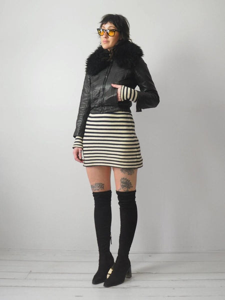 Black Leather Shearling Jacket