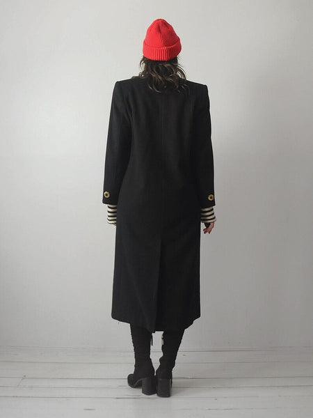 Tailored Black Cashmere Coat