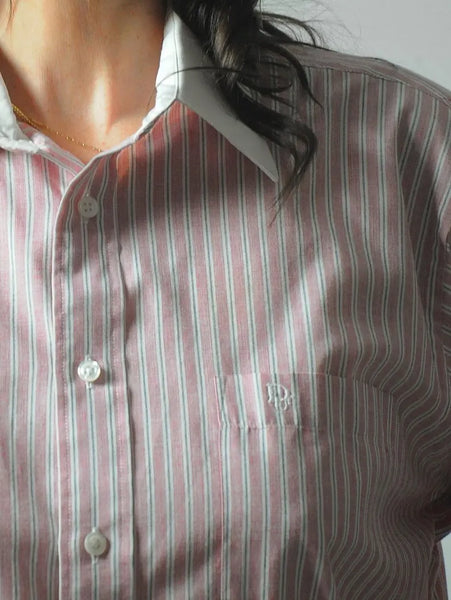 80's Christian Dior Pinstriped Shirt