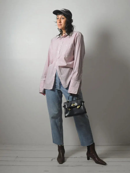 80's Christian Dior Pinstriped Shirt