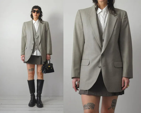 1980's Yves Saint Laurent Blazer + Vest