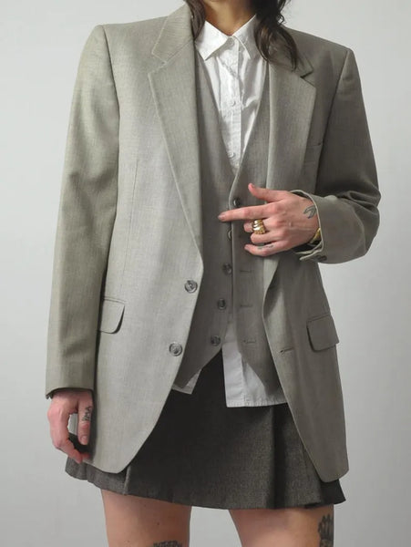 1980's Yves Saint Laurent Blazer + Vest