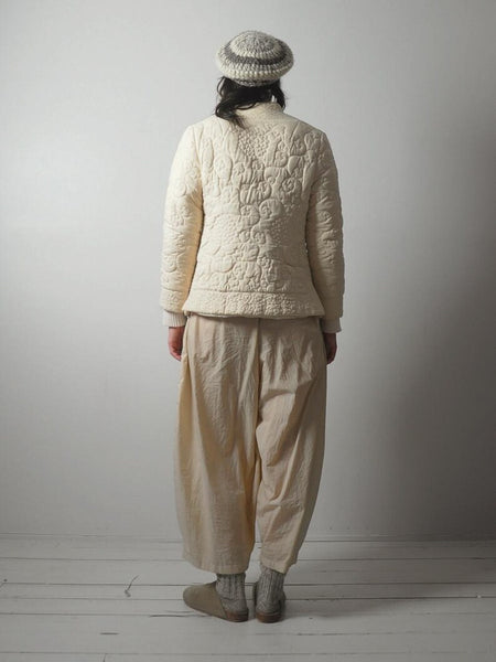 1980's Raw Silk Quilted Jacket
