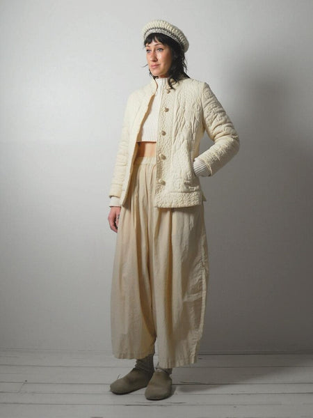 1980's Raw Silk Quilted Jacket