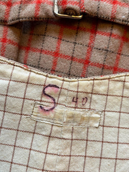 1940's English Plaid Wool Vest