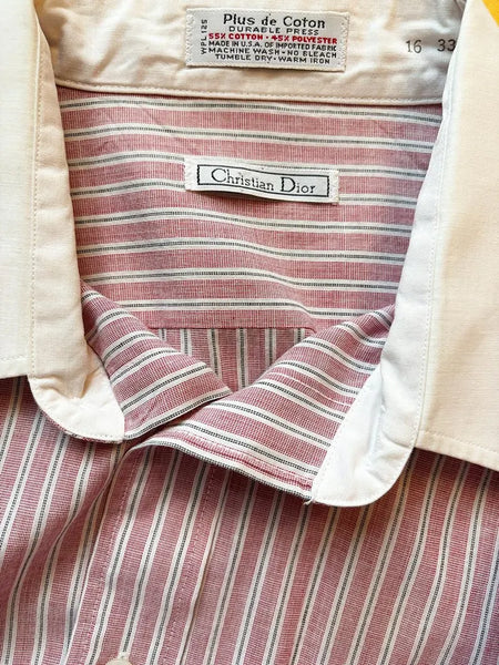 80's Christian Dior Pinstriped Shirt