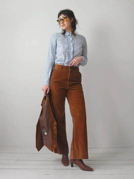 1970's Brown Corduroy 3 Piece Suit