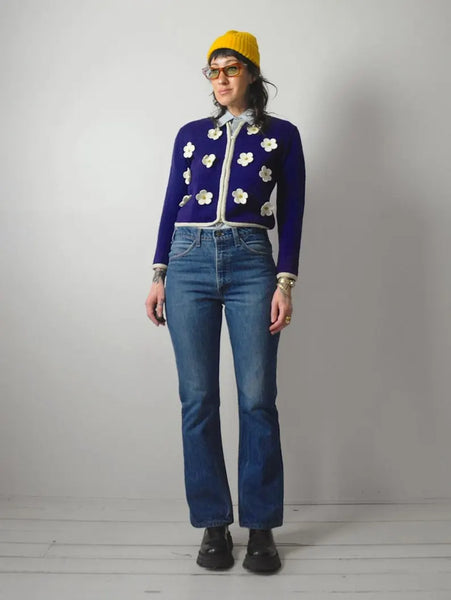 1950's 3D Daisy Cardigan