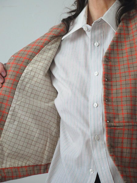 1940's English Plaid Wool Vest